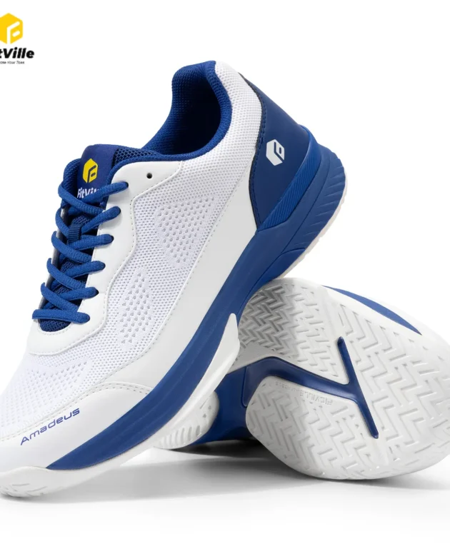 FitVille Men'S Tennis Shoes Wide Version 2E Professional Training Sports Shoes Breathable Non-Slip Rackets With Arch Support