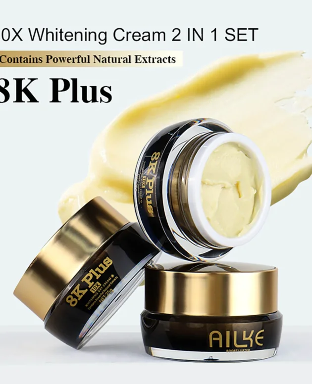 AILKE Whitening Face Cream, Reduce Dark Spots, Wrinkles, Melanin, Even Skin Tone, With Collagen, Glutathione, for All Skin Types