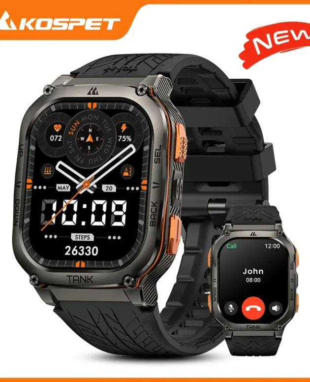 KOSPET TANK M3 Ultra GPS Smart Watch For Mentainless Steel Smartwatch 5ATM IP69K Waterproof Bluetooth Call Health Monitor