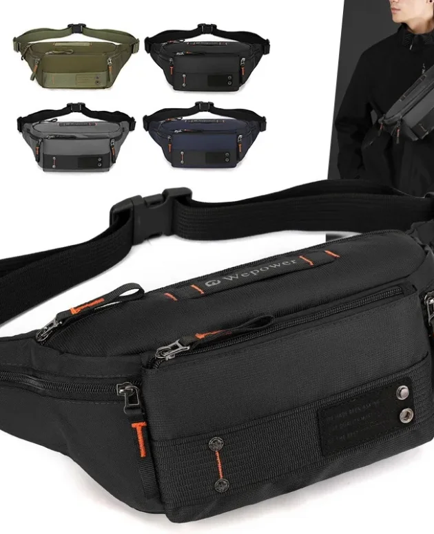 Men Waist Pack Belt Bag Cross Body Sling Chest Bags Commuter Outdoor Sports Travel Climb Nylon Male Shoulder Bum Hip Fanny Bags