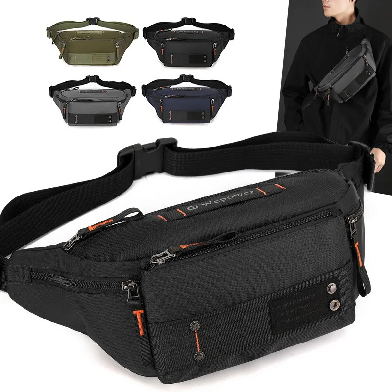 Men Waist Pack Belt Bag Cross Body Sling Chest Bags Commuter Outdoor Sports Travel Climb Nylon Male Shoulder Bum Hip Fanny Bags