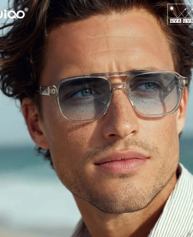 Retro 2026 Transparent Frame Sunglasses for Men and Women luxury brand designer UV400 Protection, Stylish for Driving & Outdoors