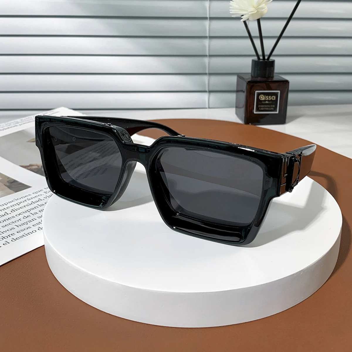 Ruiao Retro Black Millionaire Shades Luxury Sunglasses 2026 For Men Designer Famous Brand Square Sun Glasses Man Women Sunglass - Image 4