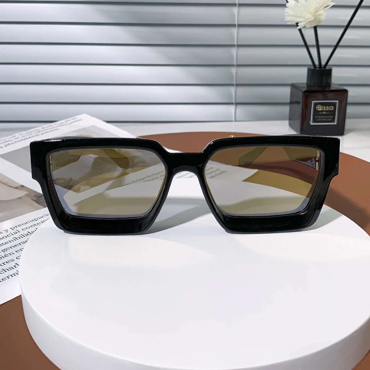 Ruiao Retro Black Millionaire Shades Luxury Sunglasses 2026 For Men Designer Famous Brand Square Sun Glasses Man Women Sunglass - Image 3