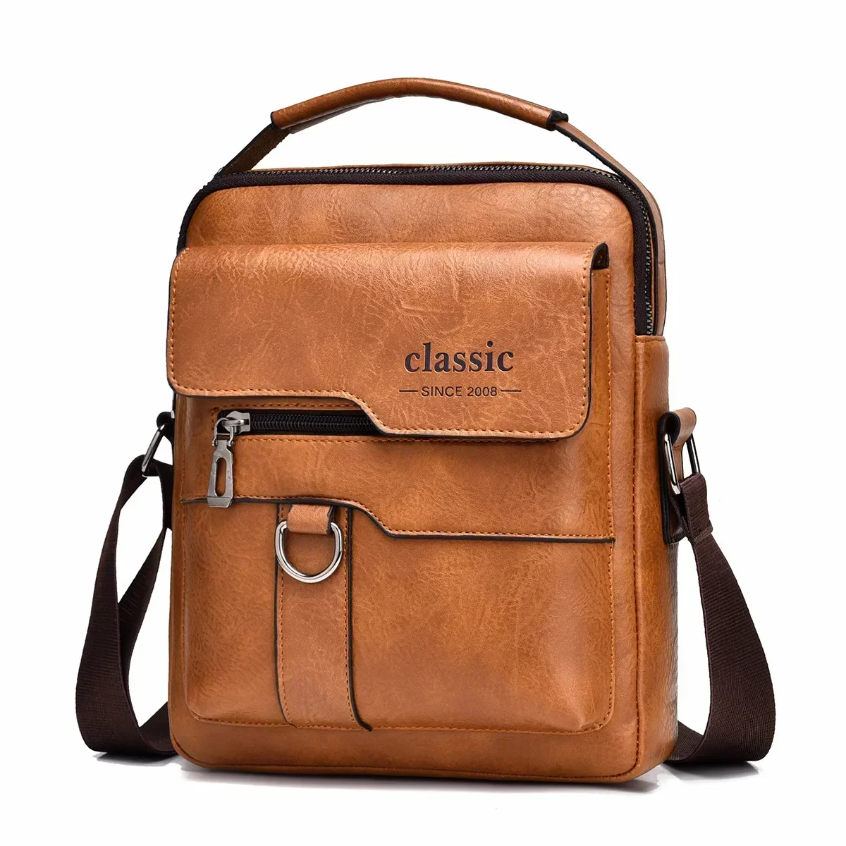 Men Crossbody Bag Men Shoulder Bags Zippers Handbags Large Capacity Artificial Leather Bag For Male Messenger Tote Bags Bolsa - Image 5