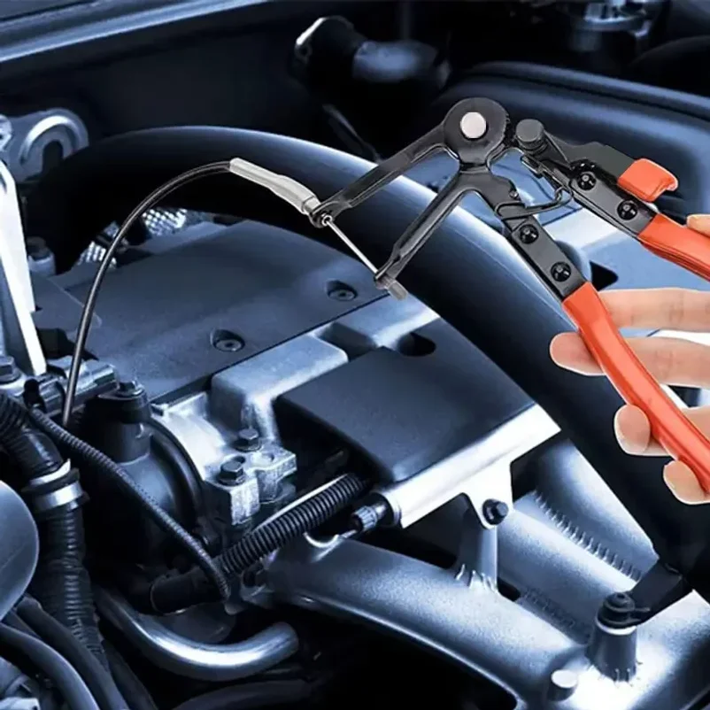 Car Fuel Oil Water Hose Clamp Pliers Hand Tool Long Reach Wire Spring Hose Clamp Pliers Remover for Auto Coolant Radiator Heater - Image 2
