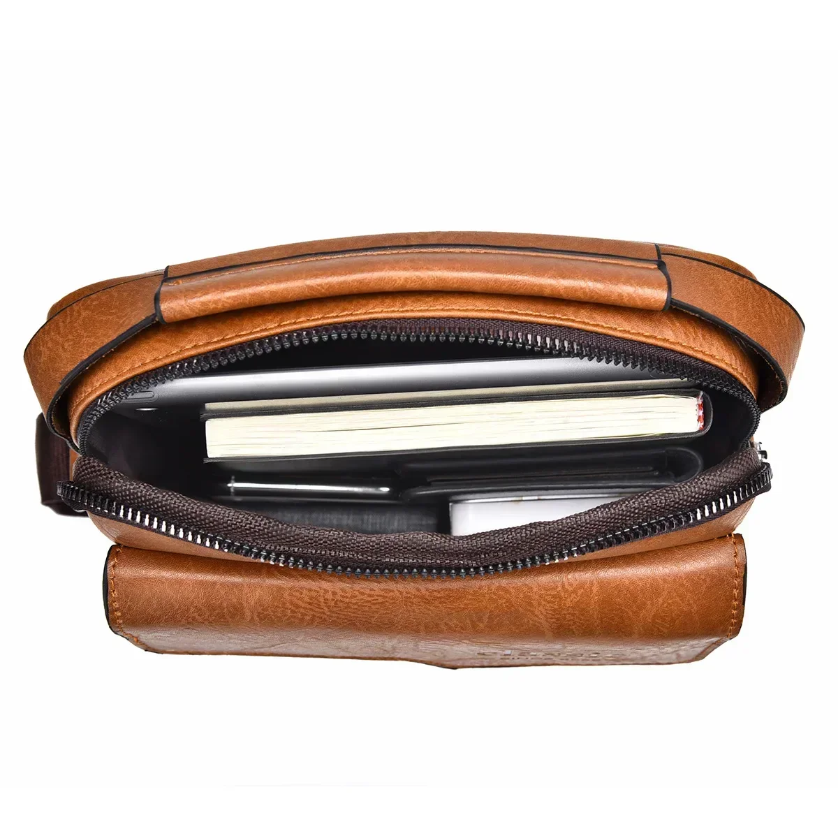 Men Crossbody Bag Men Shoulder Bags Zippers Handbags Large Capacity Artificial Leather Bag For Male Messenger Tote Bags Bolsa - Image 4